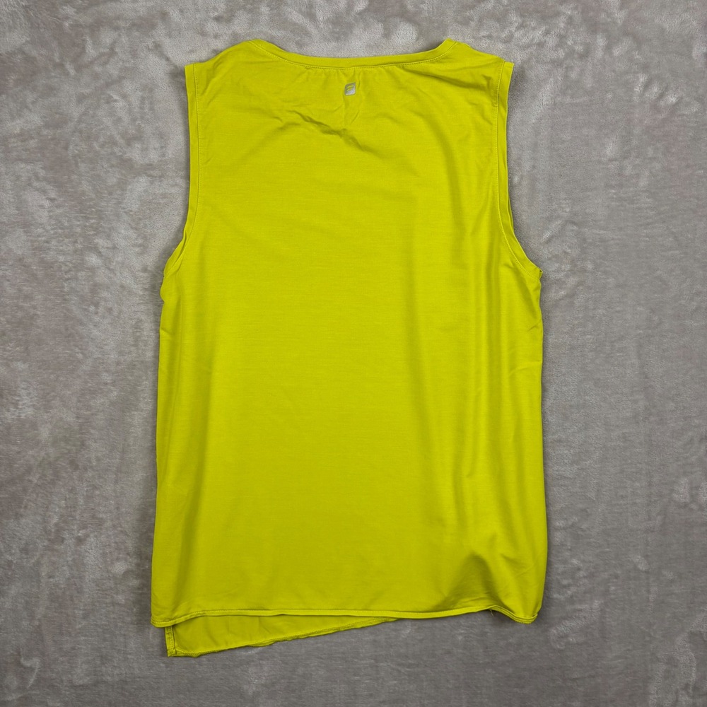 Fabletics Martha Tunic Tank Top S Neon Green Side Tie Asymmetrical Activewear - Picture 3 of 9
